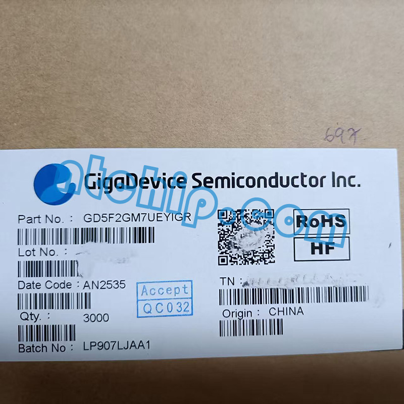 GigaDevice GD5F2GM7UEYIG original package label