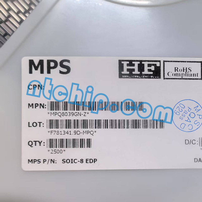 MPS (Monolithic Power Systems) MPQ8039GN-Z original reel label