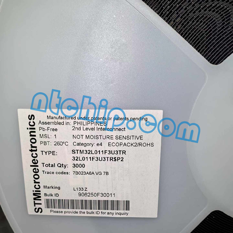 STMicroelectronics STM32L011F3U3TR original reel label