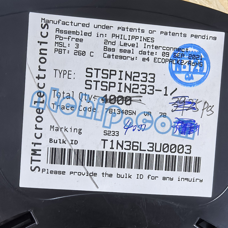 STMicroelectronics STSPIN233 original reel label