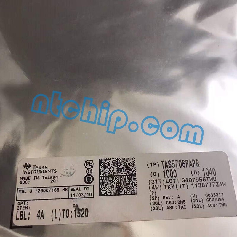 Texas Instruments TAS5706PAPR  original package label