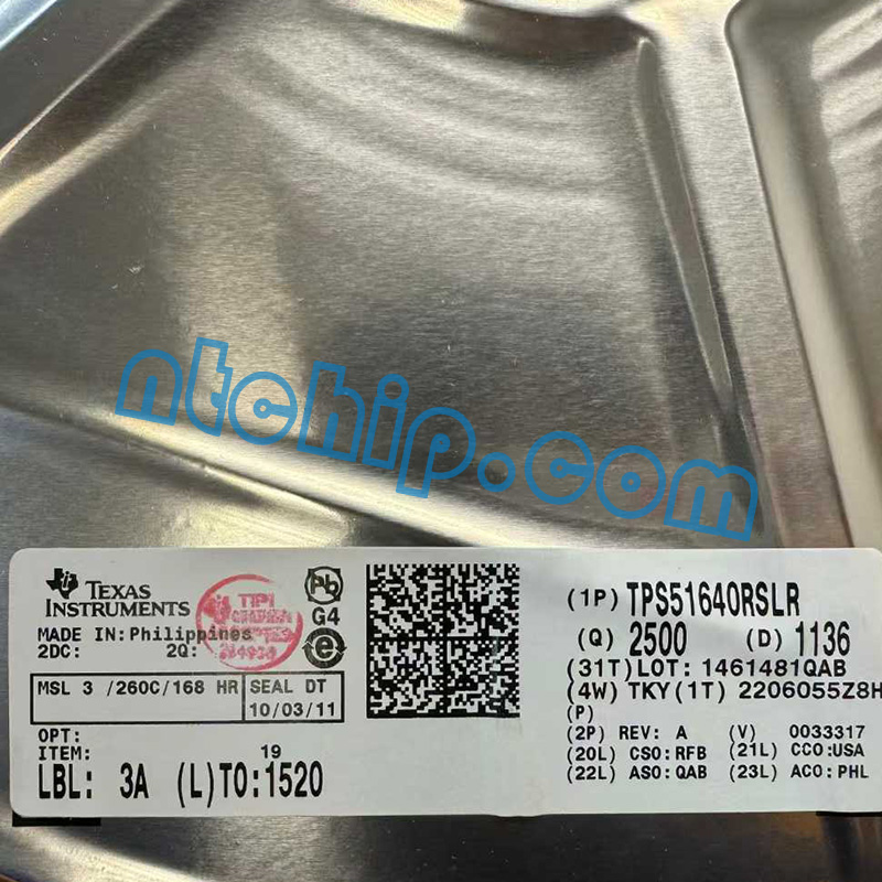 Texas Instruments TPS51640RSLR original package label
