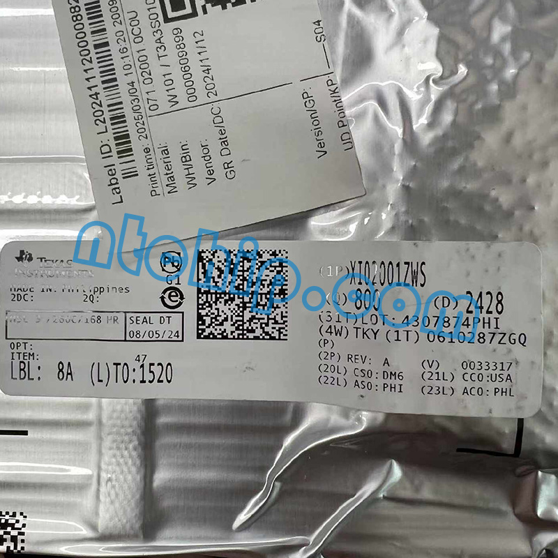 Texas Instruments XIO2001ZWS original package label