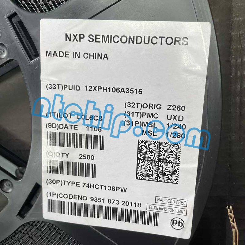NXP Semiconductors 74HCT138PW,118 Reel Original Label NXP Semiconductors 74HCT138PW,118 Reel Original Label