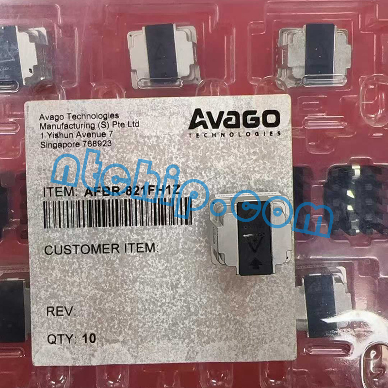 Avago Technologies (Broadcom) AFBR-821FH1Z Original Part and Label Picture