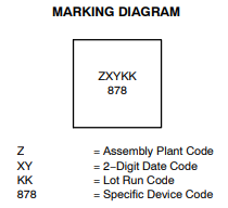 ON Semiconductor FDMA8878 Package Marking