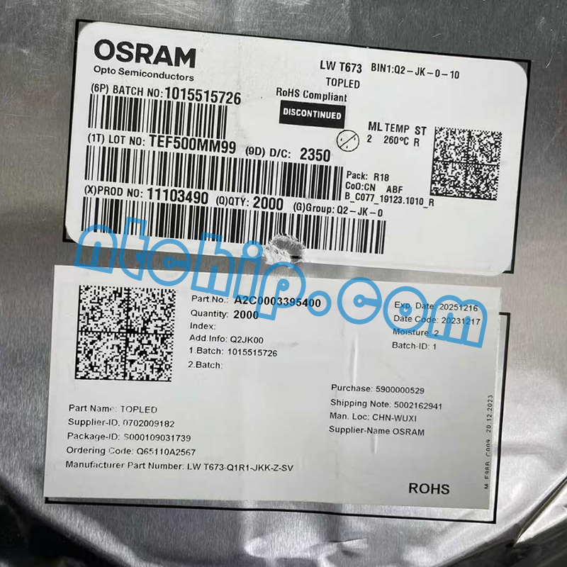 ams OSRAM LWT673 Air-Package Label