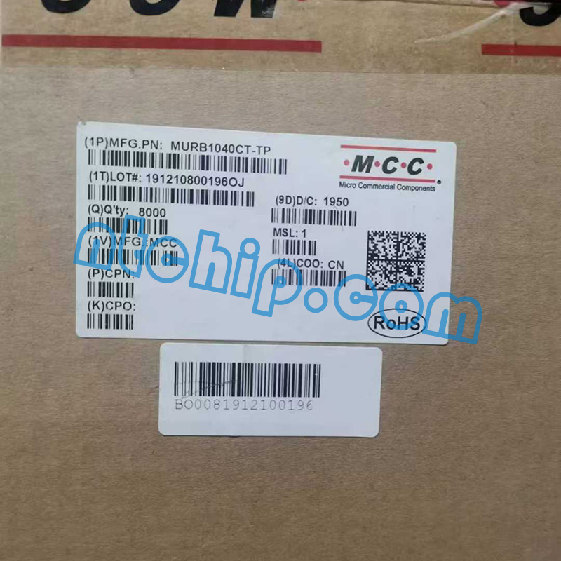 Micro Commercial Co MURB1040CT package original label