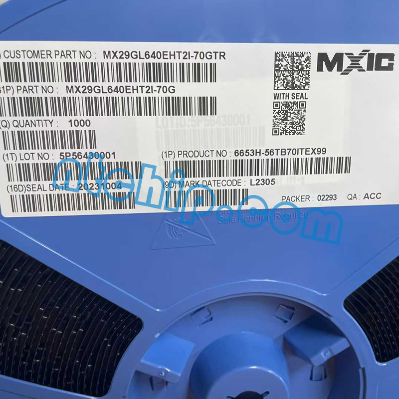 Macronix MX29GL640EHT2I-70G Original Reel Label Macronix MX29GL640EHT2I-70G Original Reel Label
