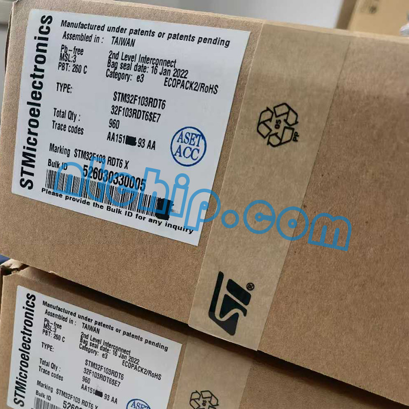 STMicroelectronics STM32F103RDT6 Package Original Label