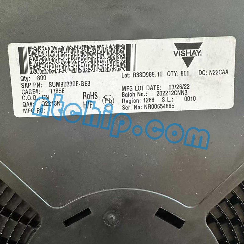 Siliconix/Vishay SUM90330E-GE3 Original Reel Label