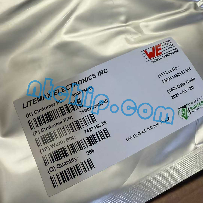 Wurth Electronics 74271633S package label