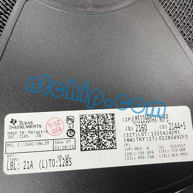 Texas Instruments LM5109BMAX/NOPB original reel label