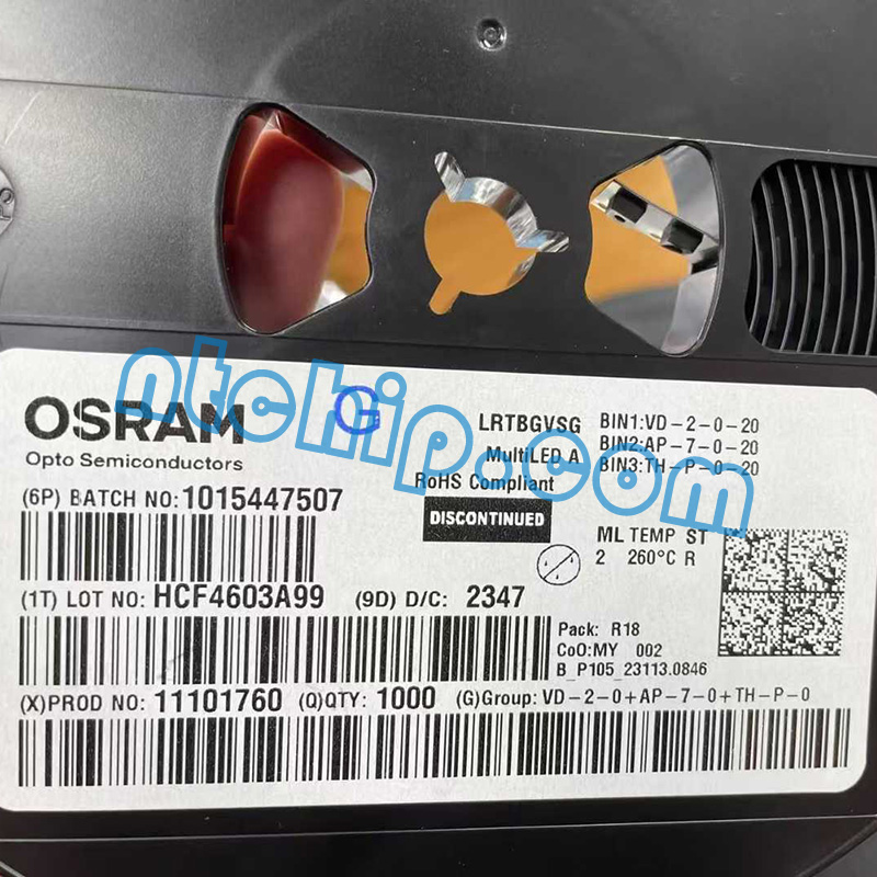 ams OSRAM LRTBGVSG reel label ams OSRAM LRTBGVSG reel label