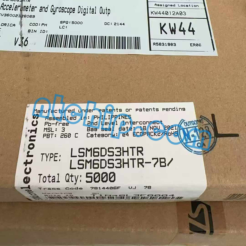STMicroelectronics LSM6DS3HTR box's label