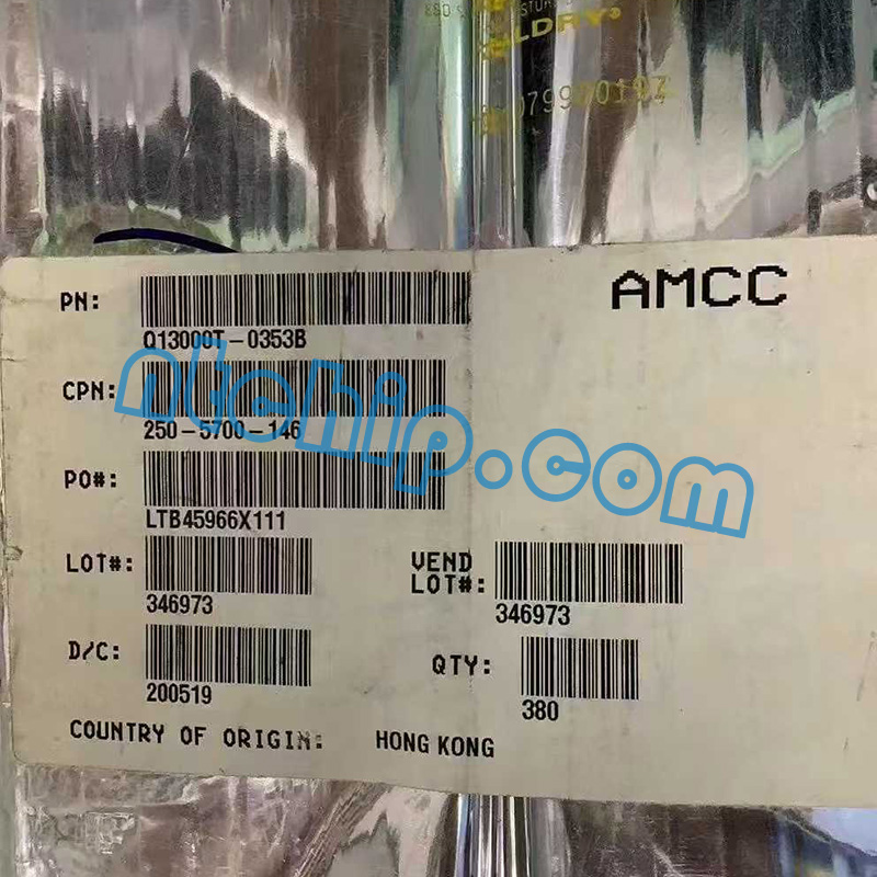 AMCC Q13000T-0353B package label