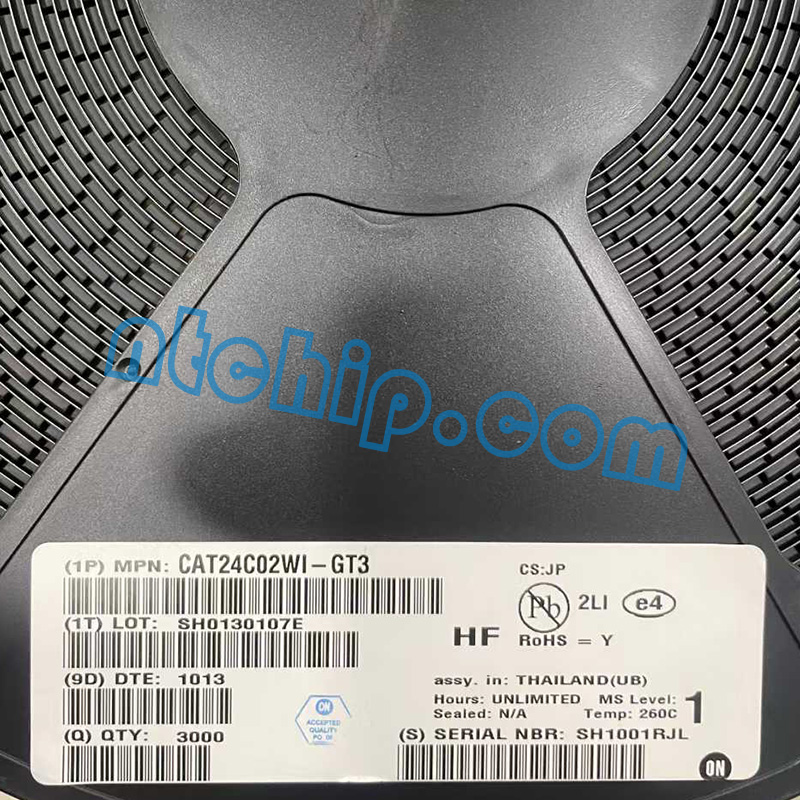 ON Semiconductor CAT24C02WI-GT3 reel label