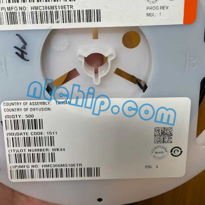 Analog Devices Inc. HMC306MS10ETR reel label