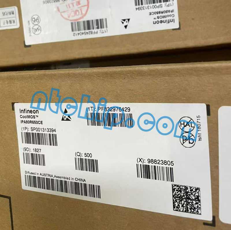 Infineon Technologies IPA80R650CE package label