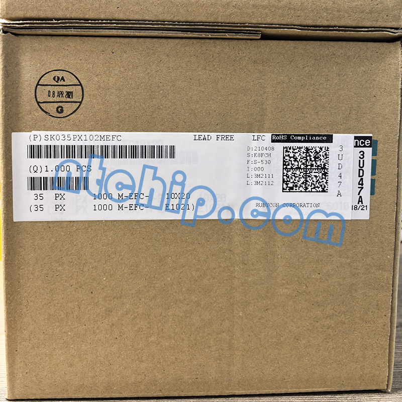 Rubycon 35PX1000MEFC10X20 original package label