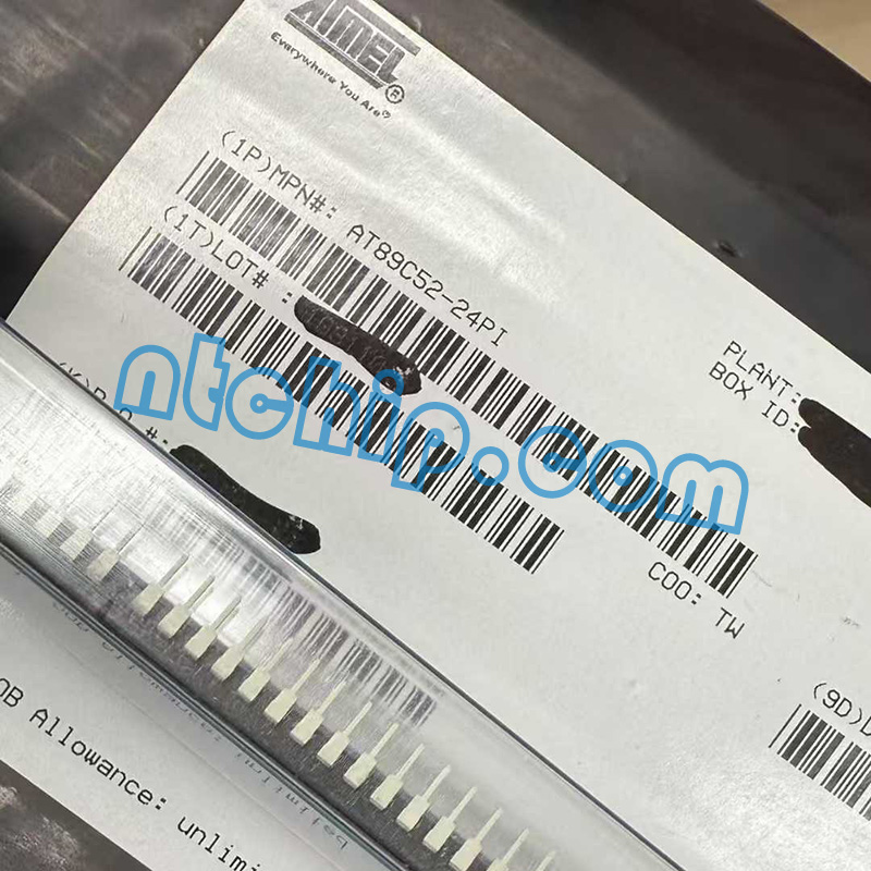 Atmel AT89C52-24PI original package label