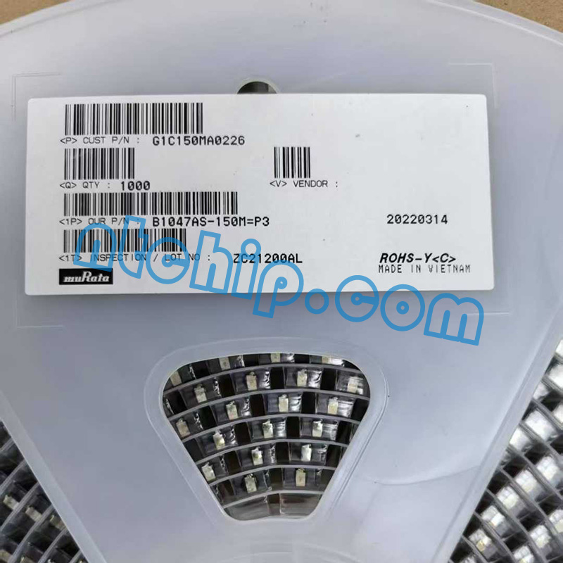 Murata Electronics B1047AS-150M=P3 original reel label
