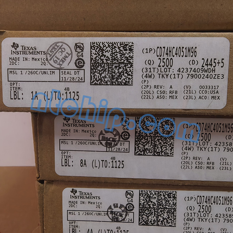 Texas Instruments CD74HC4051M96 package label