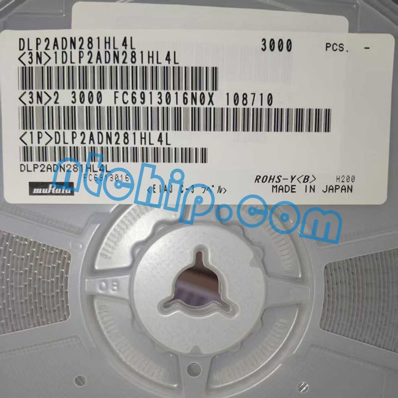 Murata Electronics DLP2ADN281HL4L capacitor original reel label