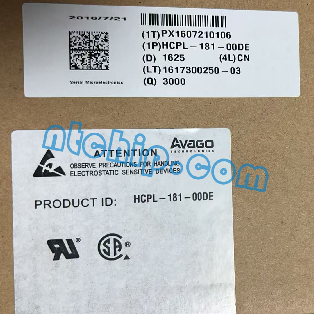Avago Technologies (Broadcom) HCPL-181-00DE original package label