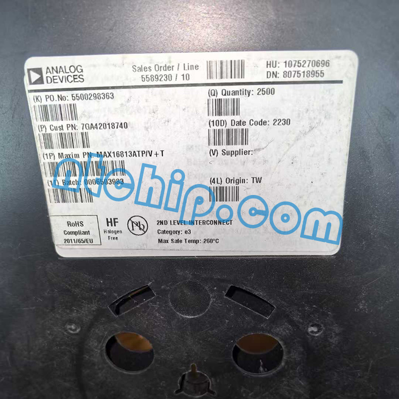 Maxim Integrated MAX16813ATP/V+T original reel label