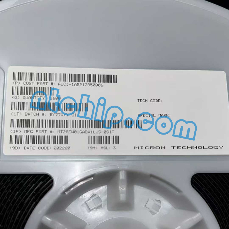 Micron Technology MT28EW01GABA1LJS-0SIT TR original reel label