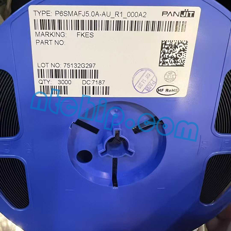 PANJIT P6SMAFJ5.0A reel label