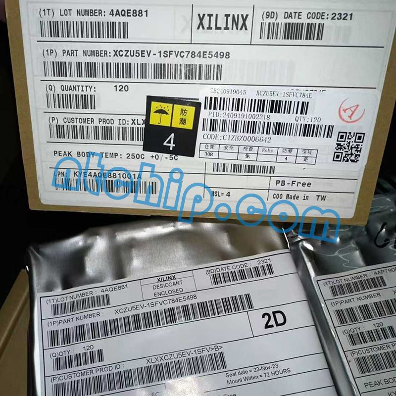 Xilinx XCZU5EV-1SFVC784E original package label
