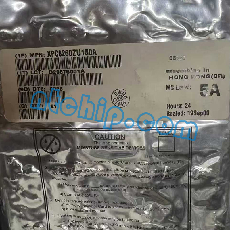MOTOROLA XPC8260ZU150A original package label