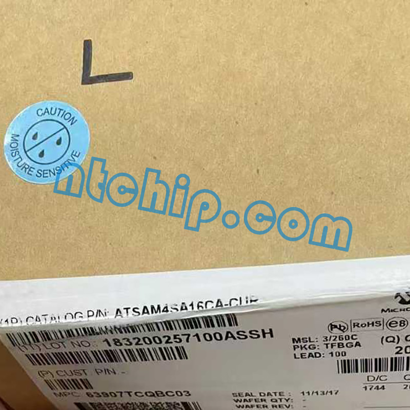 Microchip Technology ATSAM4SA16CA-CU original package label