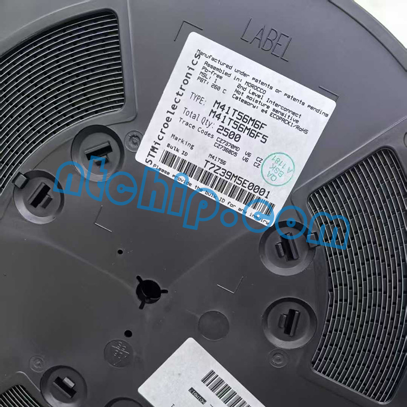 STMicroelectronics M41T56M6F original reel label STMicroelectronics M41T56M6F original reel label