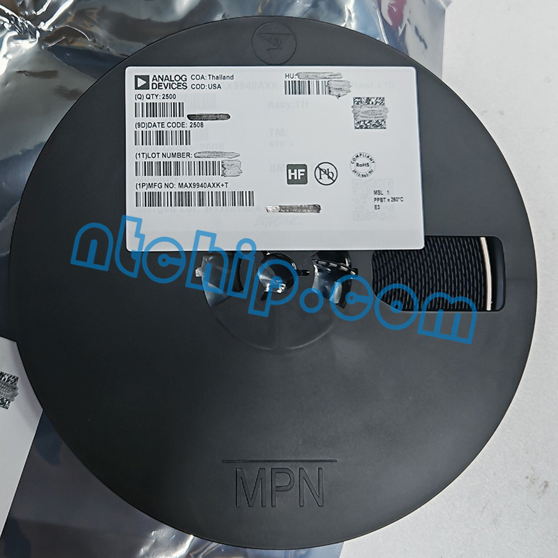 Maxim Integrated MAX9940AXK+T original reel label