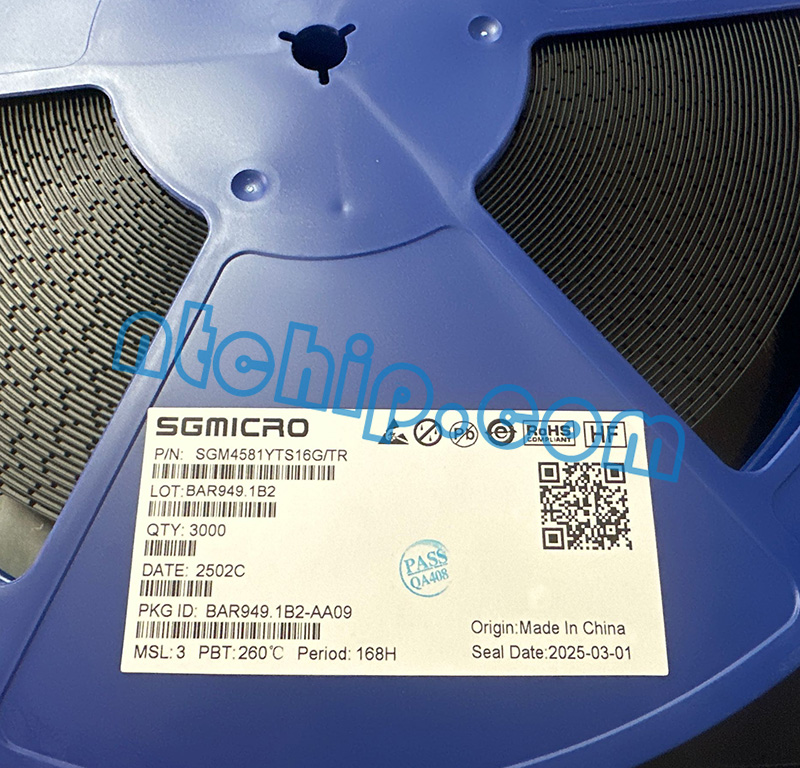 SGMICRO SGM4581YTS16G/TR original reel label