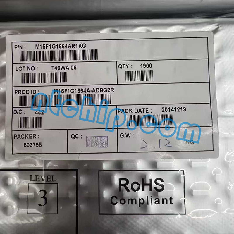 ESMT M15F1G1664A-ADBG2R original package label