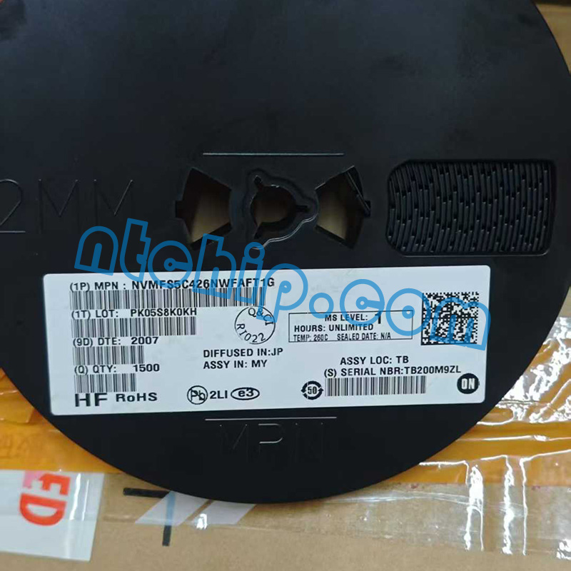 onsemi NVMFS5C426NWFAFT1G original reel label