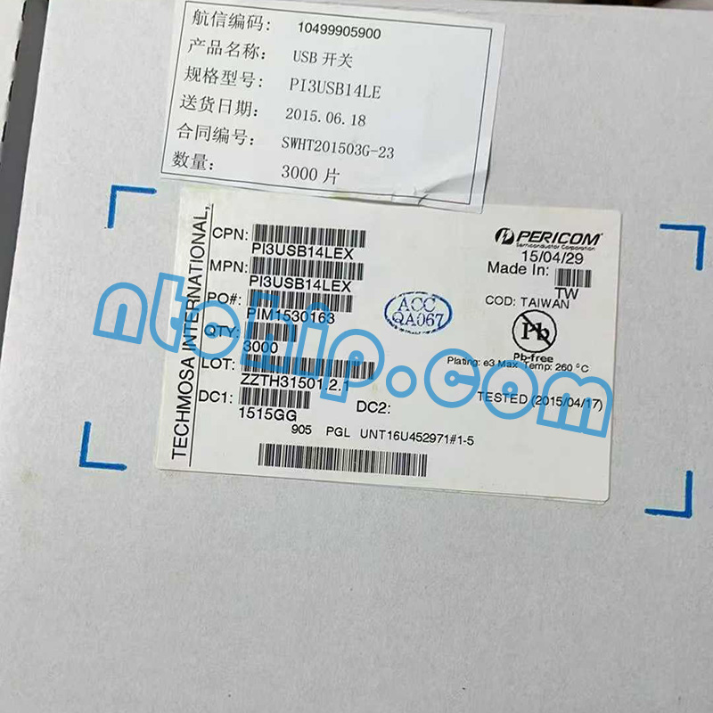 Pericom PI3USB14LEX original package label