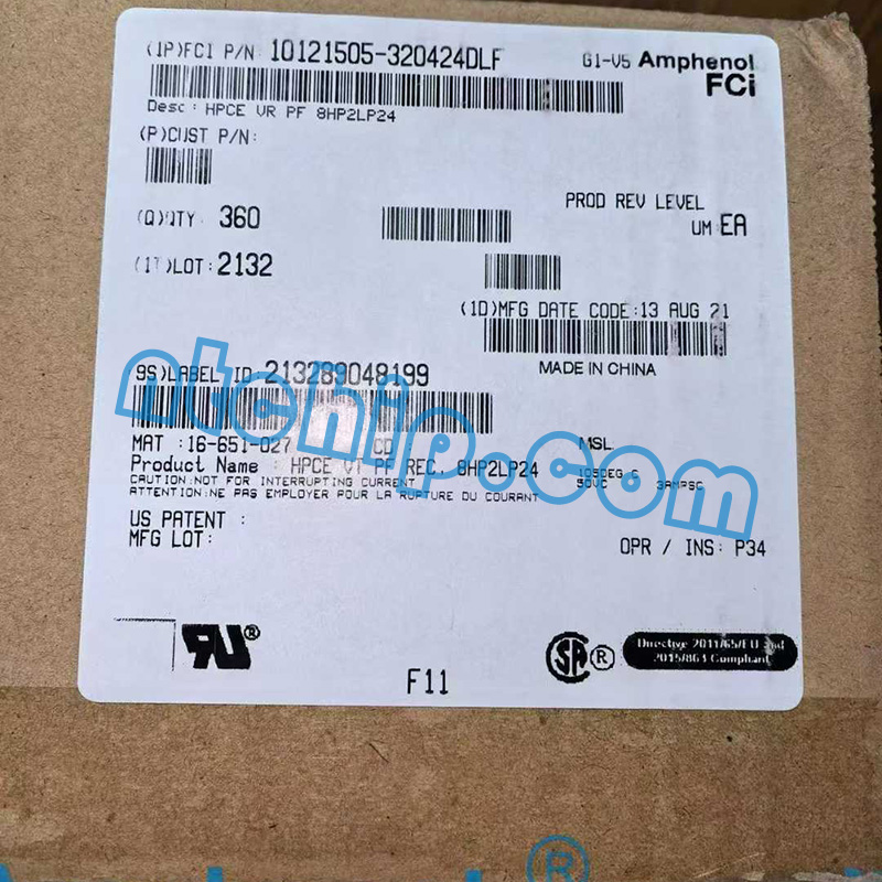 FCI 10121505-320424DLF original package label