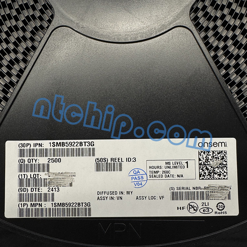 onsemi 1SMB5922BT3G original reel label