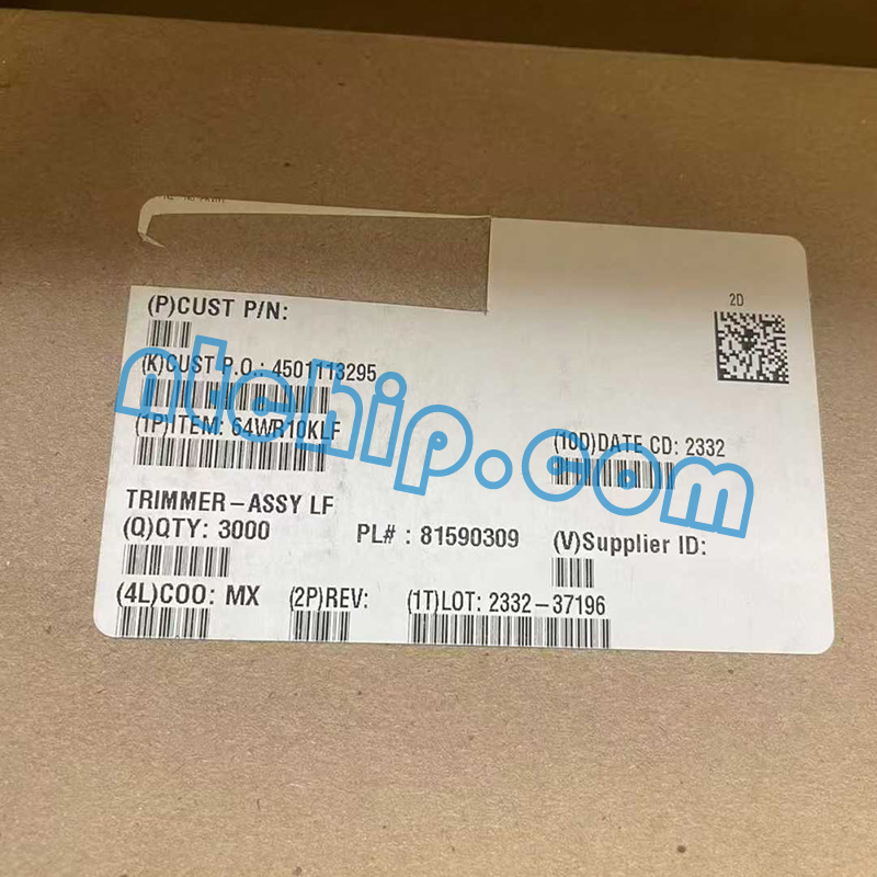 BI Technologies / TT Electronics 64WR10KLF original package label