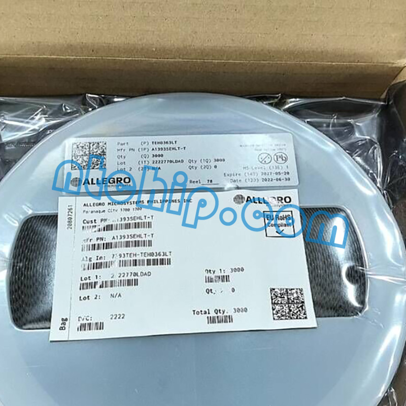 Allegro MicroSystems LLC. A1393SEHLT-T original reel label