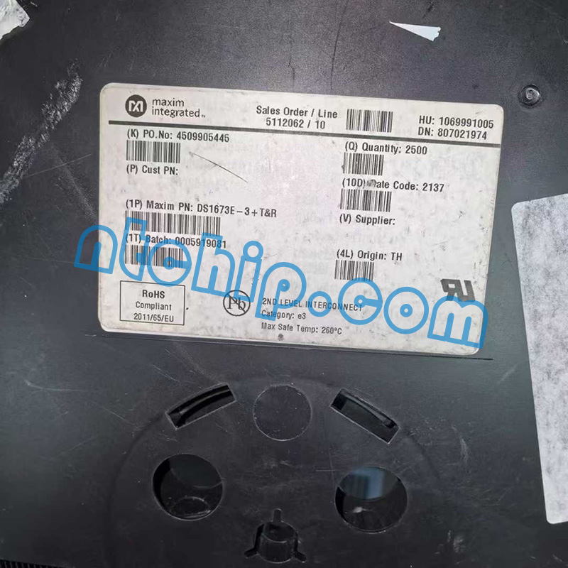 Maxim Integrated DS1673E-3+T&R original reel label