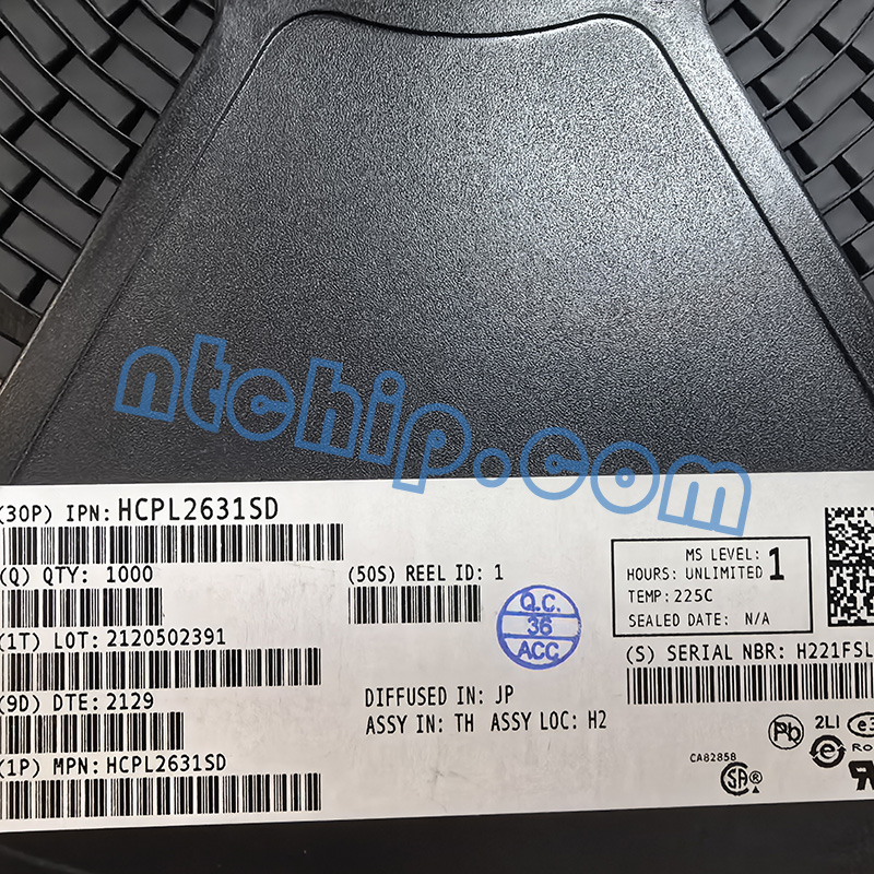 AMI Semiconductor / ON Semiconductor HCPL2631SD original reel label