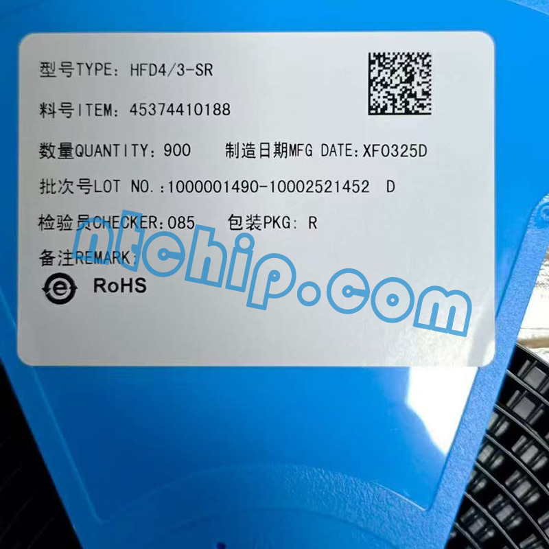 Hongfa HFD4/3-SR original reel label