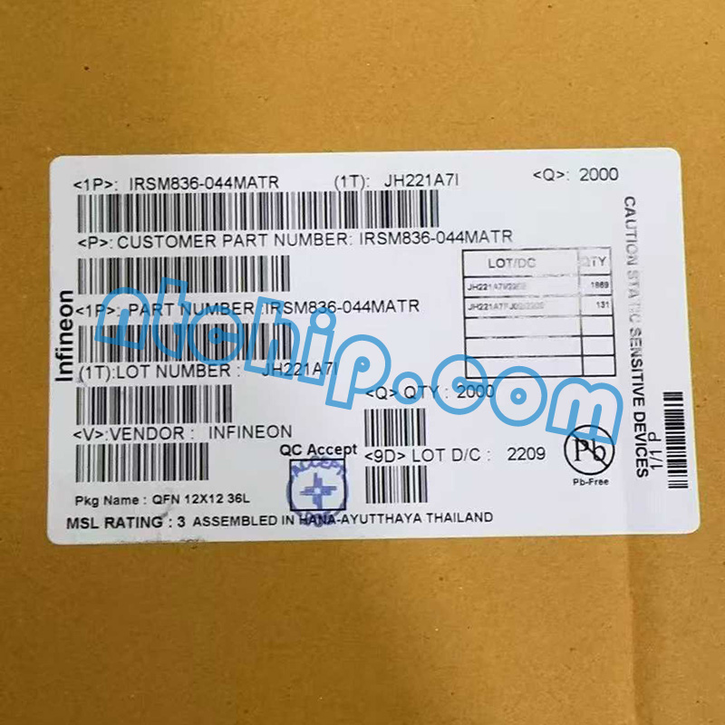 Infineon Technologies IRSM836-044MATR  original package label