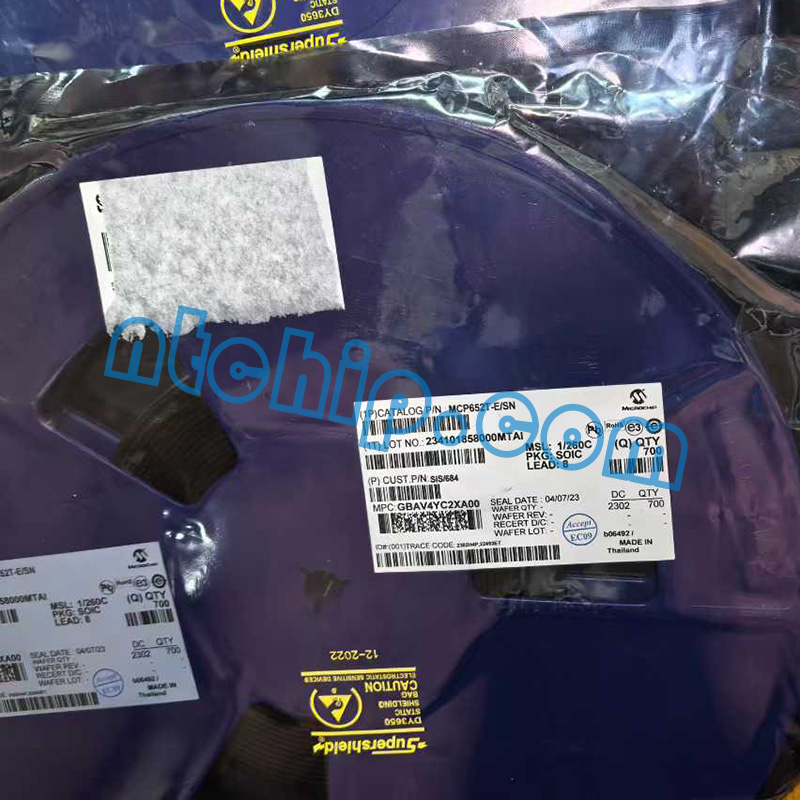 Microchip Technology MCP652T-E/SN original reel label